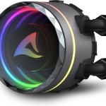 Sharkoon S80 RGB Υδρόψυξη Επεξεργαστή Διπλού Ανεμιστήρα 120mm για Socket AM4/AM5/1700/1200/115x