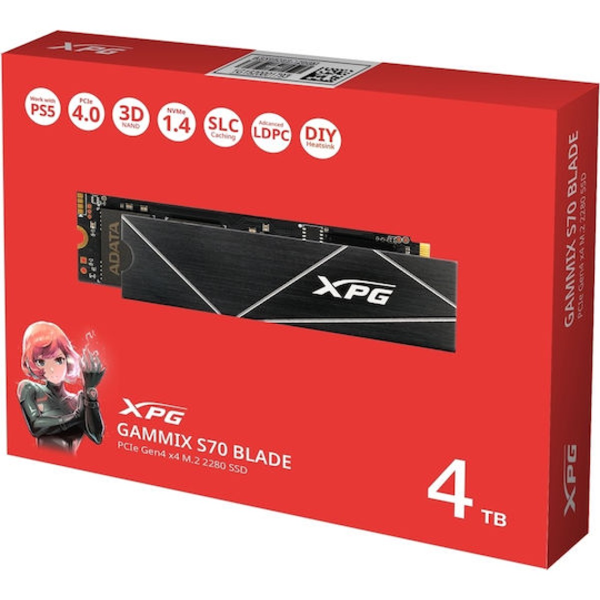 Adata XPG Gammix S70 Blade SSD 4TB M.2 NVMe PCI Express 4.0