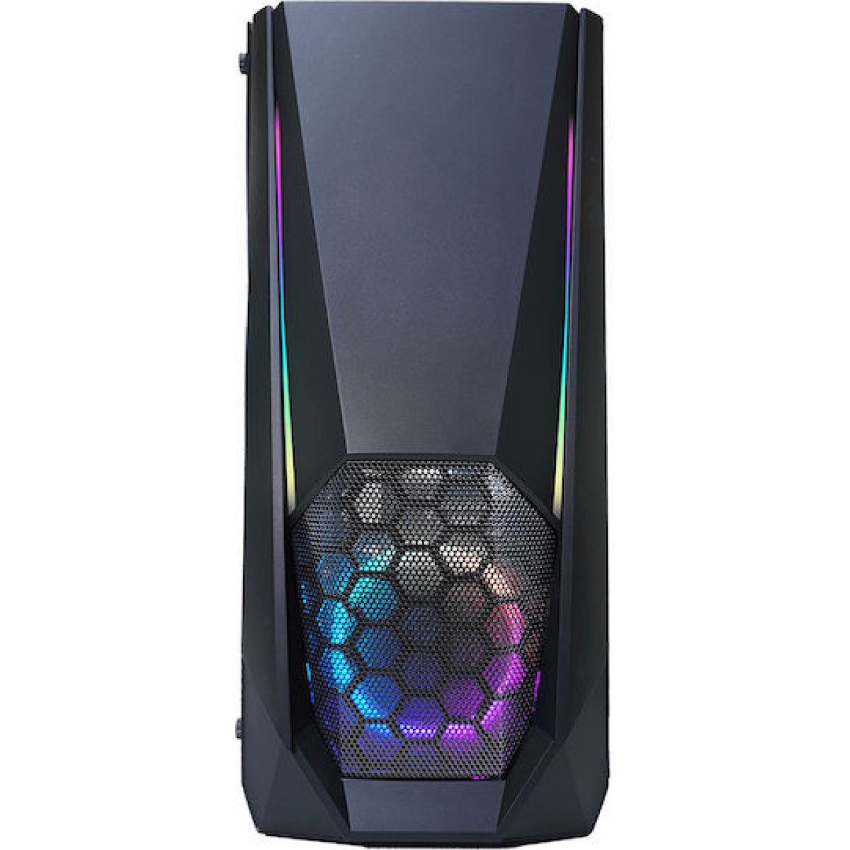 Xilence XG141 Gaming Midi Tower Κουτί Υπολογιστή με Πλαϊνό Παράθυρο και RGB Φωτισμό Μαύρο