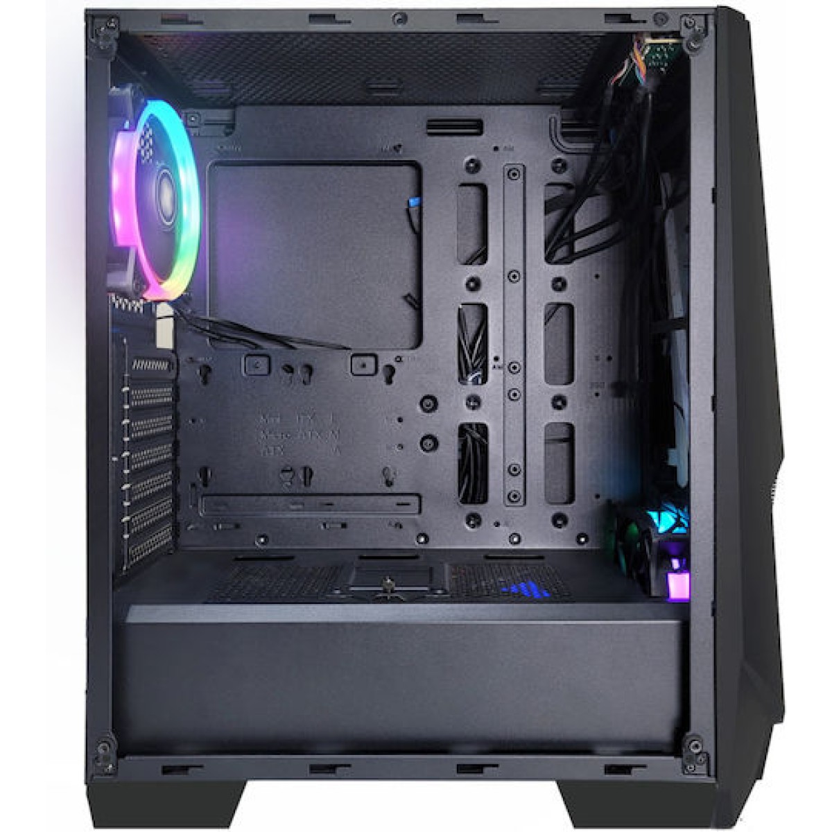 Xilence XG141 Gaming Midi Tower Κουτί Υπολογιστή με Πλαϊνό Παράθυρο και RGB Φωτισμό Μαύρο