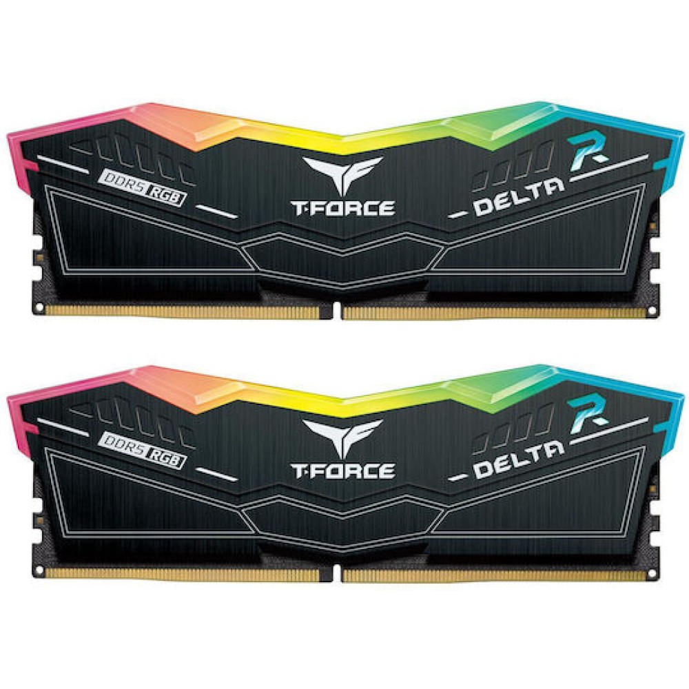 TeamGroup T-Force Delta RGB DDR5 32GB RAM με 2x16GB Modules και Ταχύτητα 7200 για Desktop