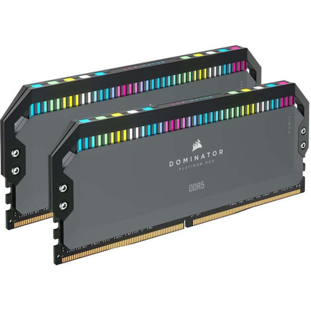 Corsair Dominator Platinum RGB AMD Expo DDR5 RAM με 2x32GB Modules και Ταχύτητα 5600 για Desktop