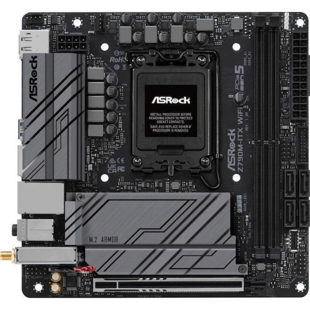 ASRock Z790M-ITX WiFi Motherboard Mini ITX με Intel 1700 Socket 90-MXBKE0-A0UAYZ