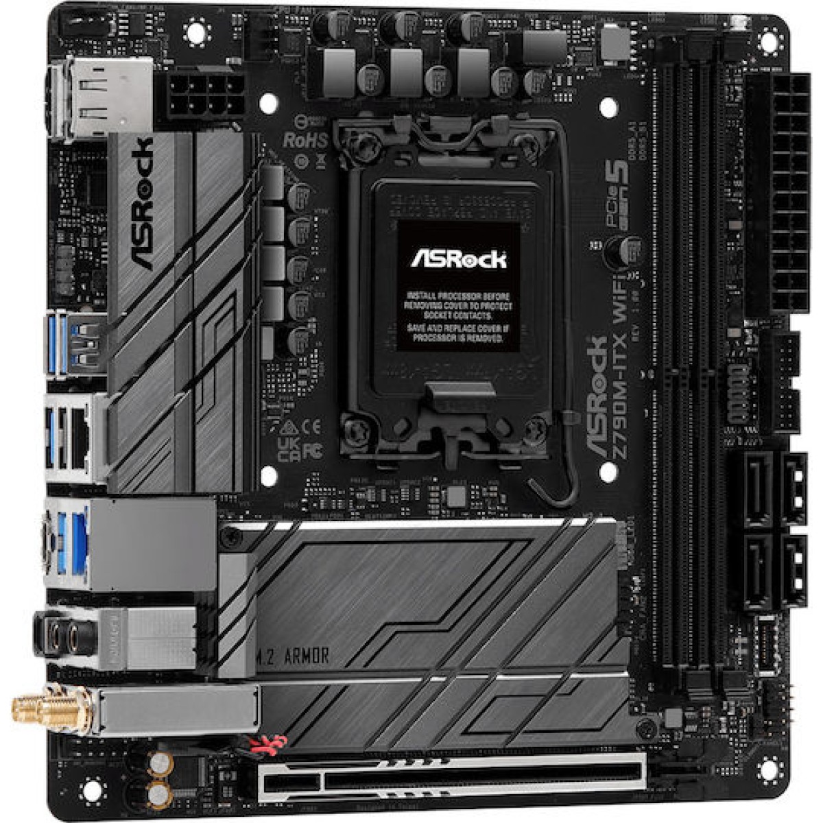 ASRock Z790M-ITX WiFi Motherboard Mini ITX με Intel 1700 Socket 90-MXBKE0-A0UAYZ