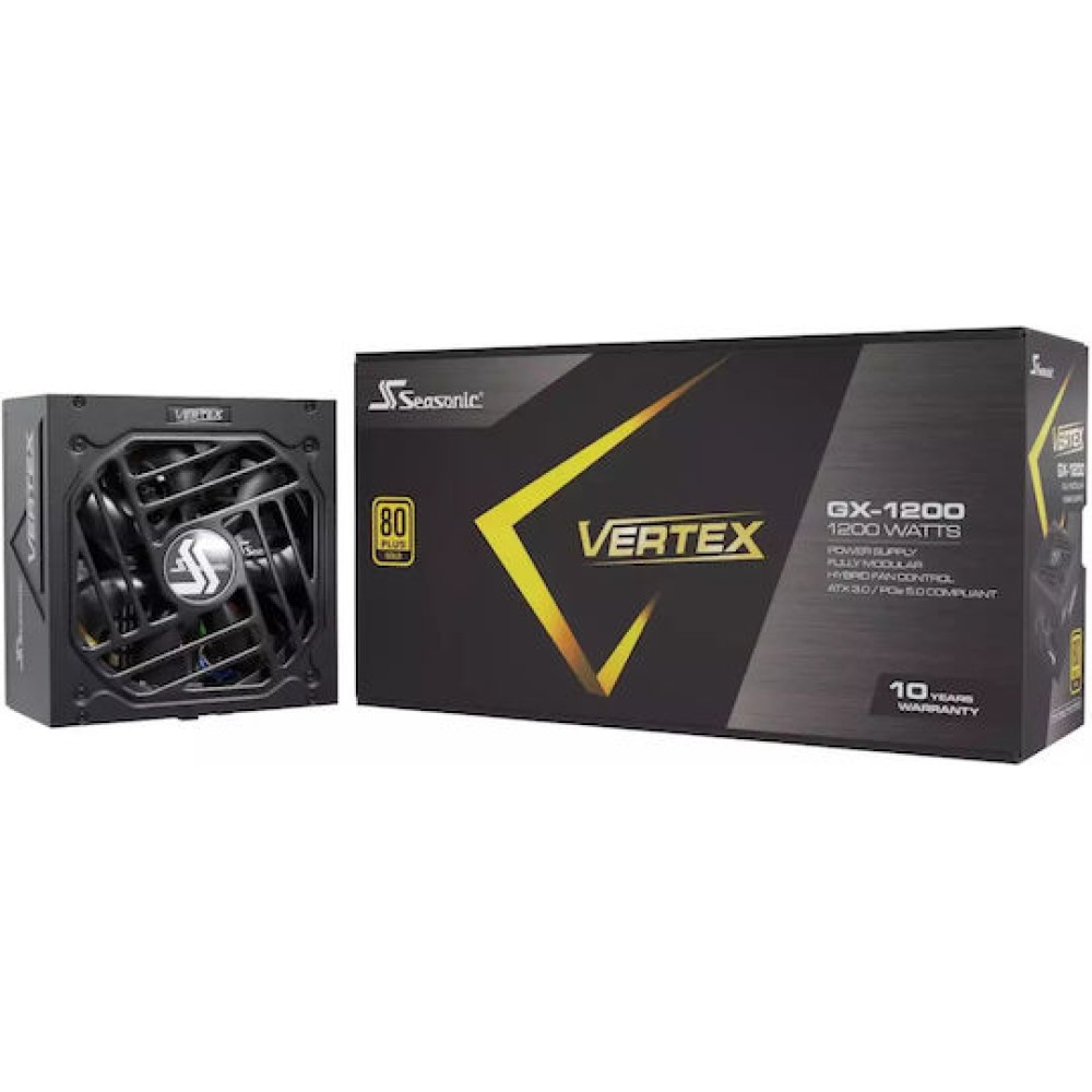 Seasonic Vertex GX 1200W Μαύρο Τροφοδοτικό Υπολογιστή Full Modular 80 Plus Gold