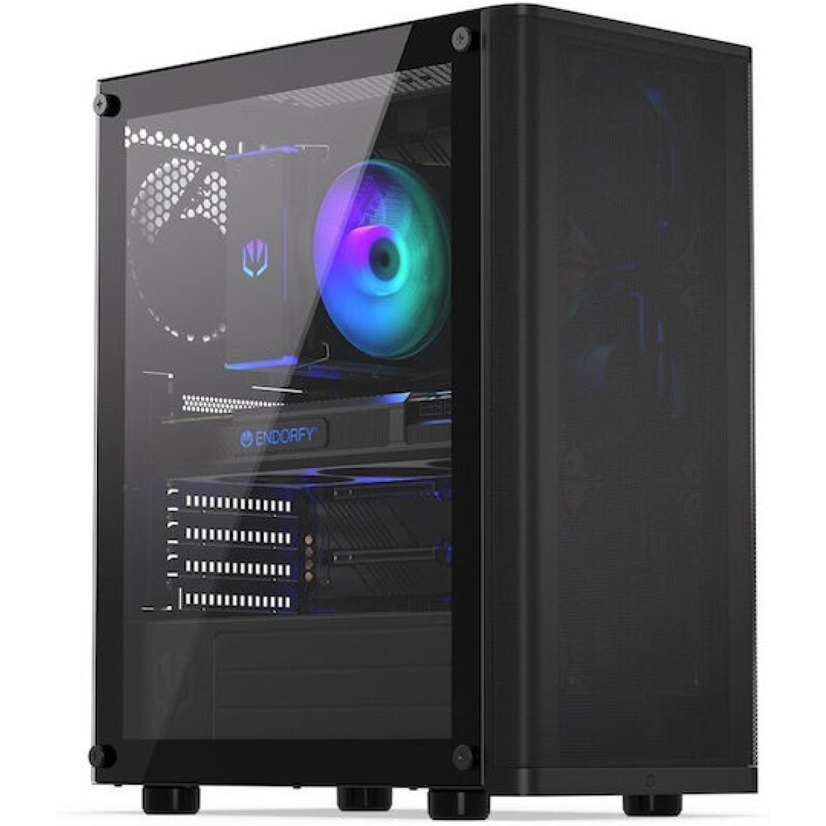 Endorfy Ventum 200 Air Gaming Midi Tower Κουτί Υπολογιστή με Πλαϊνό Παράθυρο Μαύρο