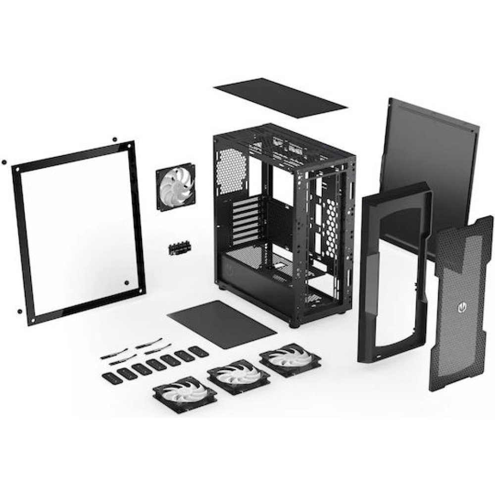 Endorfy Regnum 400 ARGB Gaming Midi Tower Κουτί Υπολογιστή με Πλαϊνό Παράθυρο Μαύρο