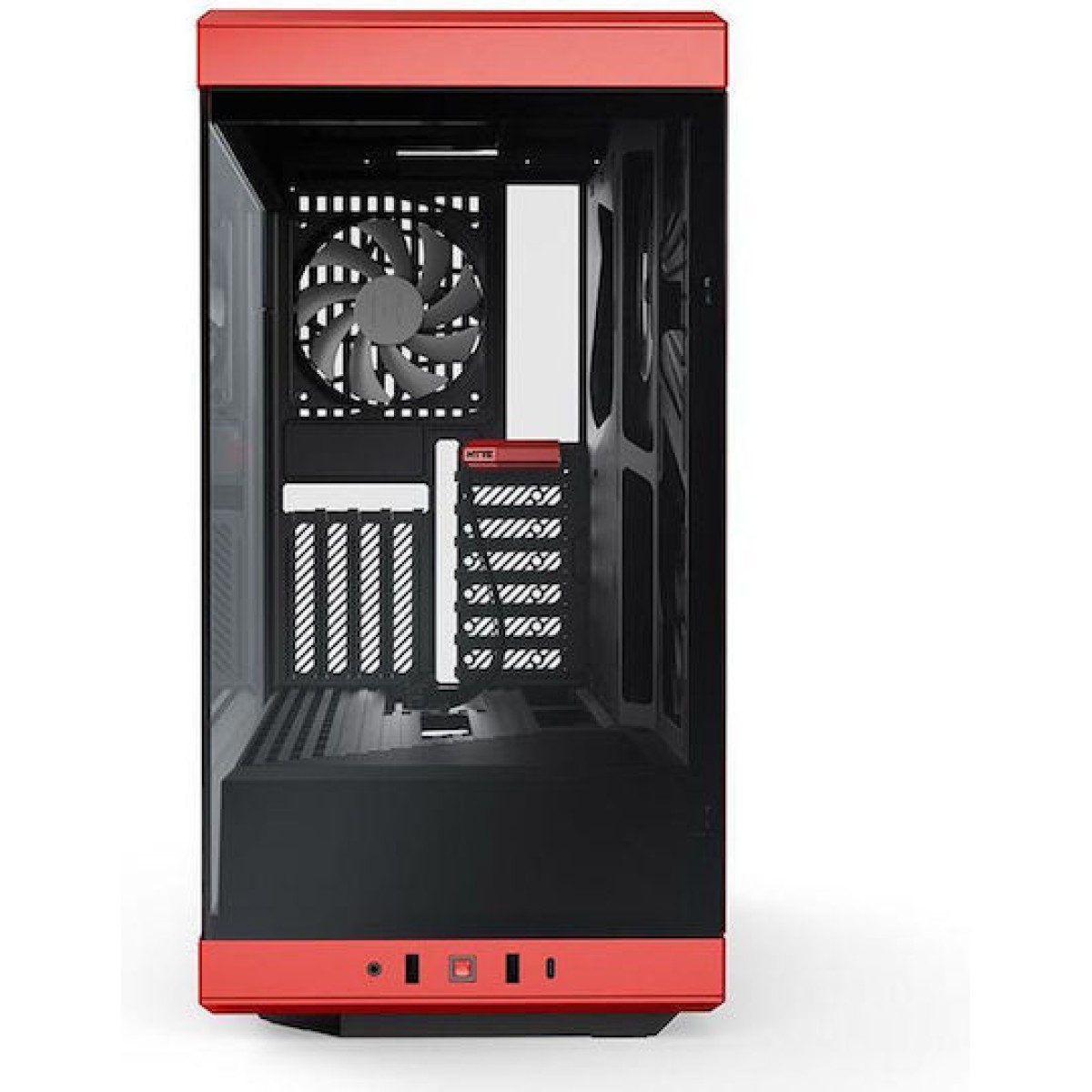 HYTE Y40 Gaming Midi Tower Κουτί Υπολογιστή με Πλαϊνό Παράθυρο Κόκκινο