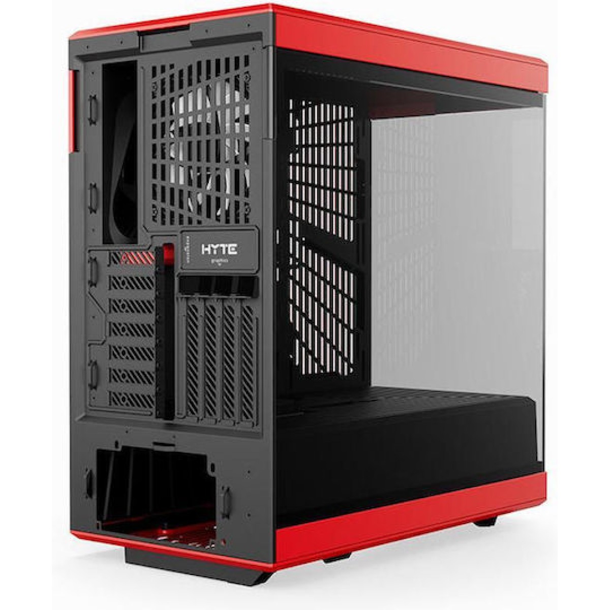 HYTE Y40 Gaming Midi Tower Κουτί Υπολογιστή με Πλαϊνό Παράθυρο Κόκκινο