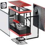 HYTE Y40 Gaming Midi Tower Κουτί Υπολογιστή με Πλαϊνό Παράθυρο Κόκκινο
