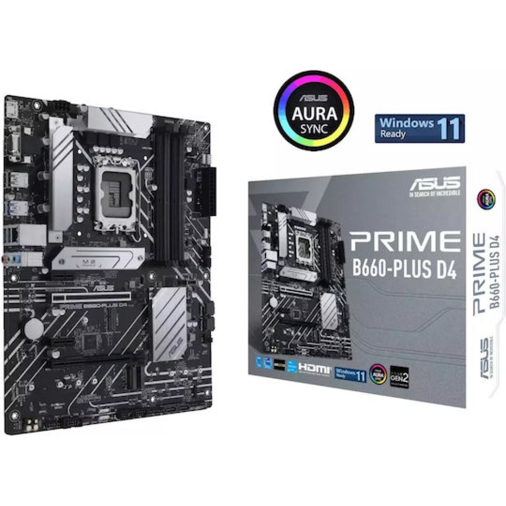 Asus Prime B660-Plus D4 Motherboard ATX με Intel 1700 Socket 90MB18X0-M0EAY0