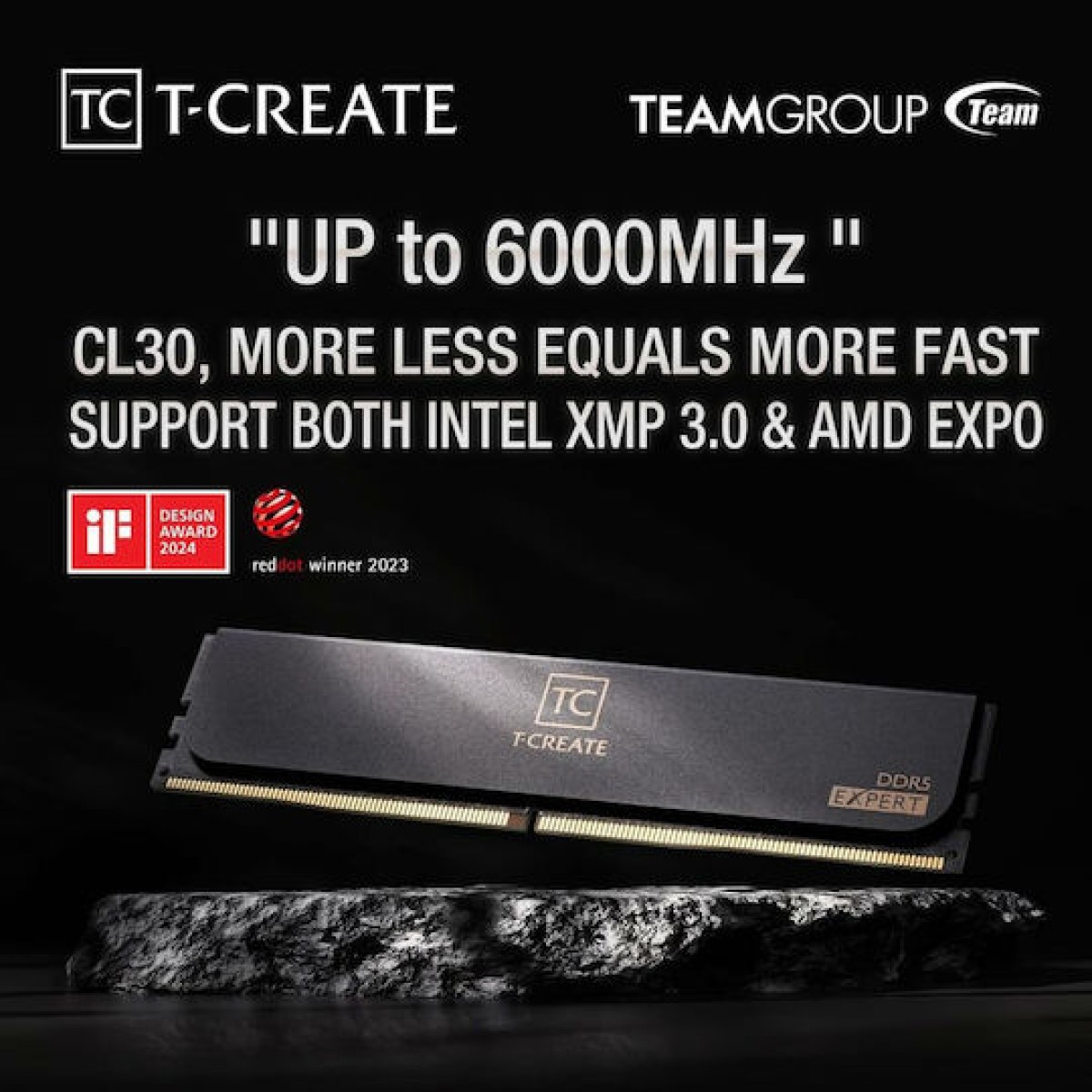 TeamGroup T-Create Expert DDR5 32GB RAM με 2x16GB Modules και Ταχύτητα 6000 για Desktop