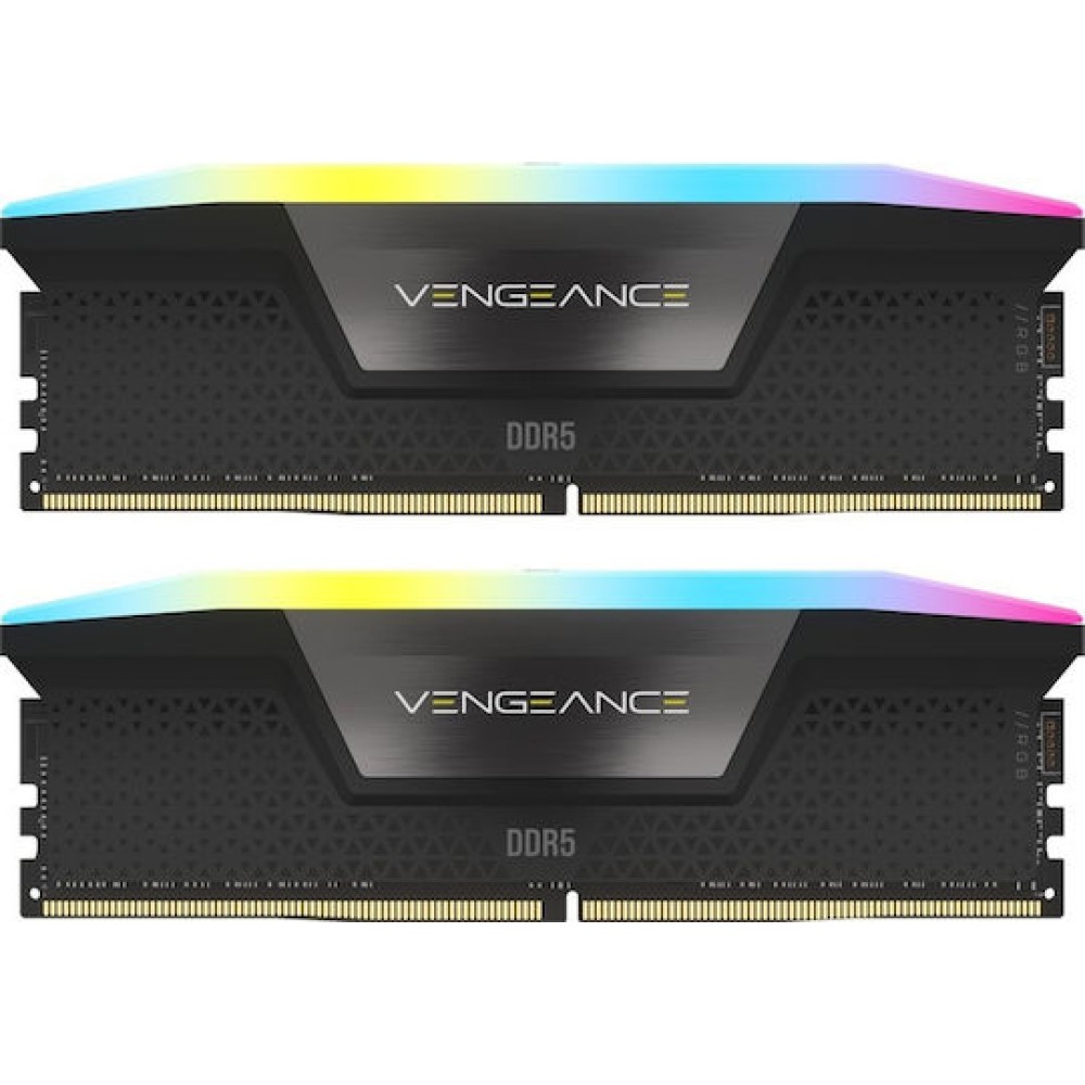 Corsair Vengeance RGB DDR5 32GB RAM με 2x16GB Modules και Ταχύτητα 7200 για Desktop