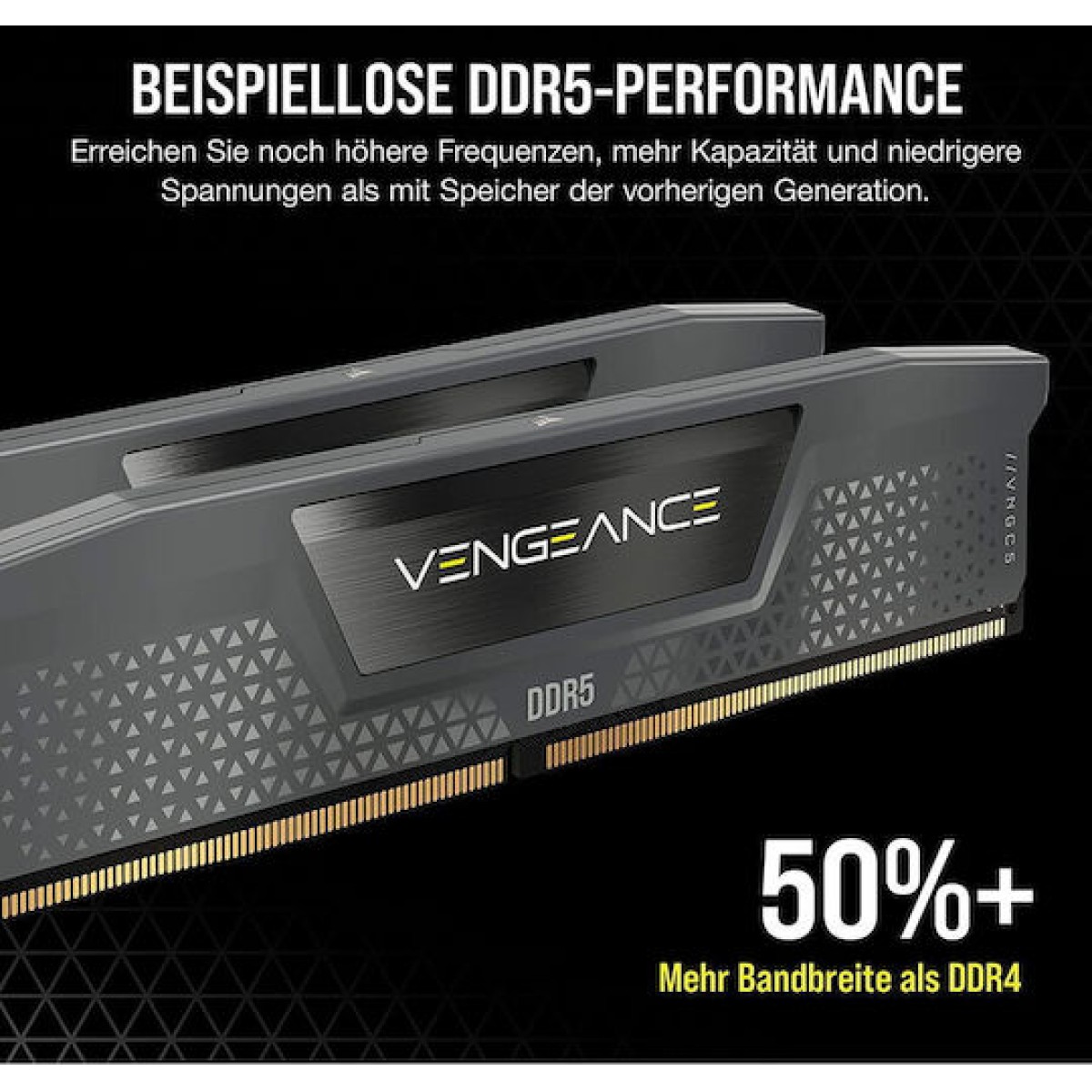Corsair Vengeance DDR5 64GB RAM με 2x32GB Modules και Ταχύτητα 6000 για Desktop
