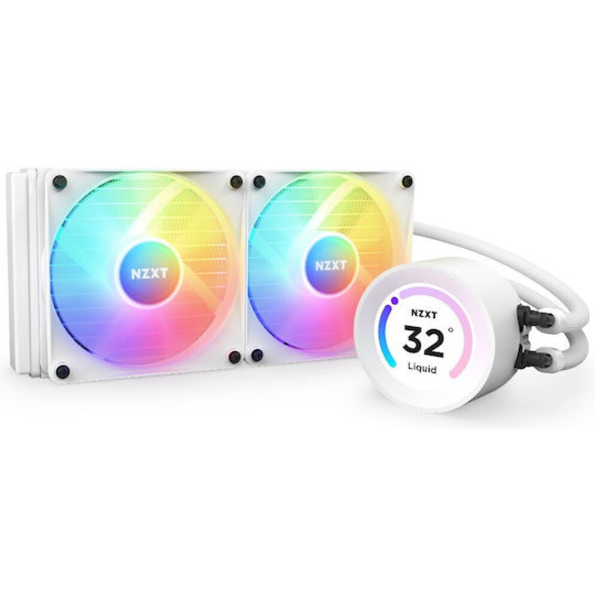 NZXT Kraken 240 Elite RGB Υδρόψυξη Επεξεργαστή Διπλού Ανεμιστήρα 120mm για Socket AM4/AM5/1700/1200 Λευκή