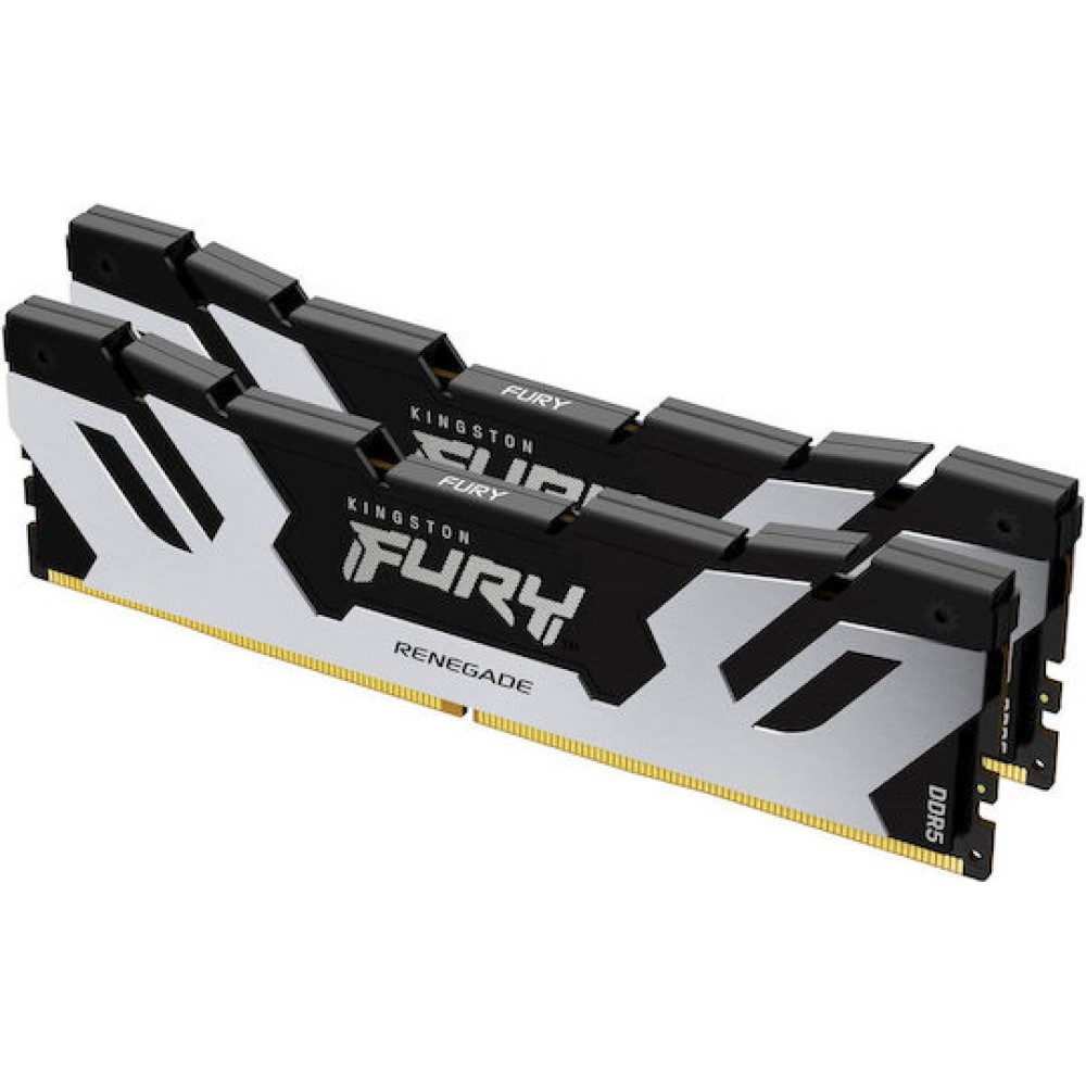 Kingston Fury Renegade Silver DDR5 32GB RAM με 2x16GB Modules και Ταχύτητα 7200 για Desktop