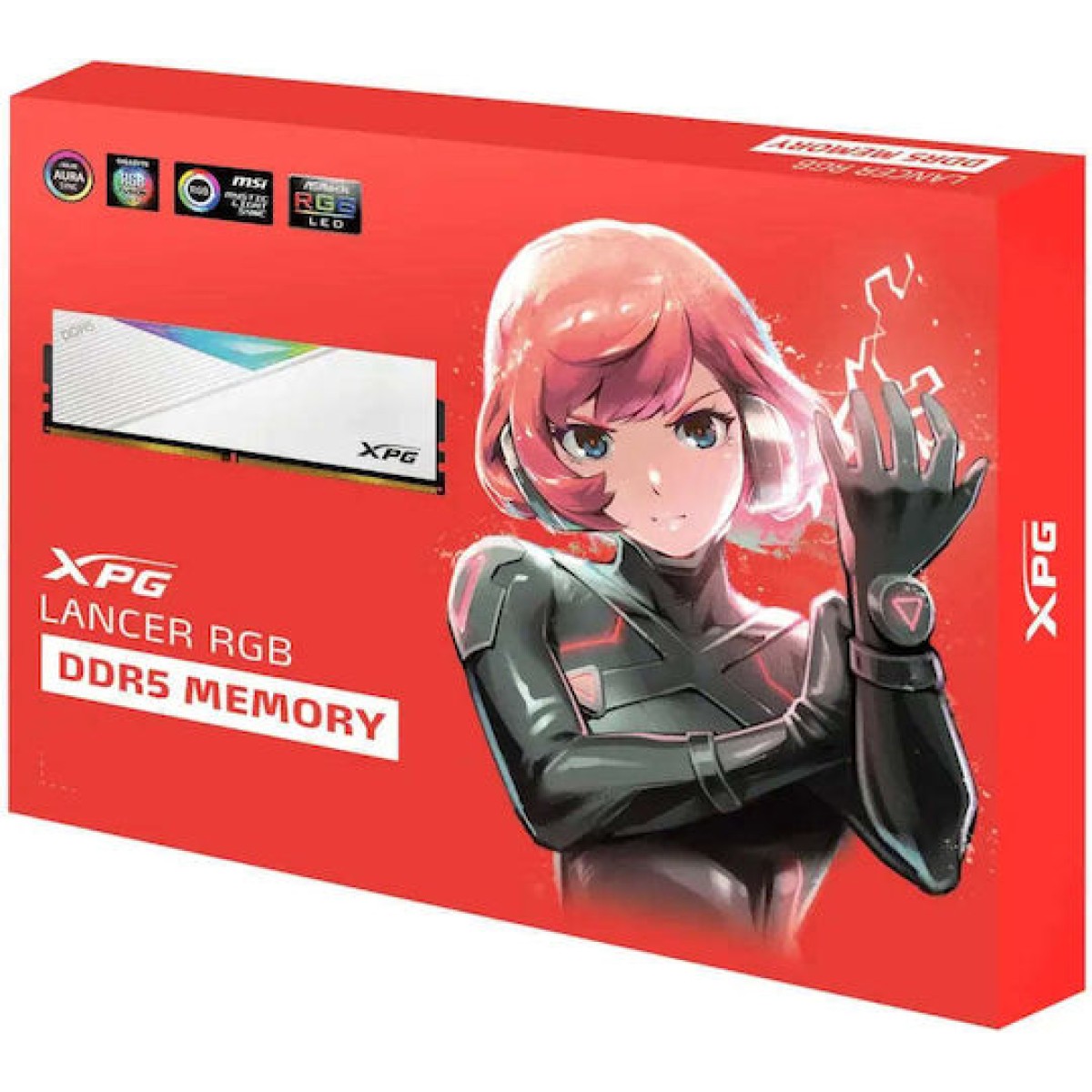 Adata XPG Lancer White DDR5 64GB RAM με 2x32GB Modules και Ταχύτητα 6000 για Desktop