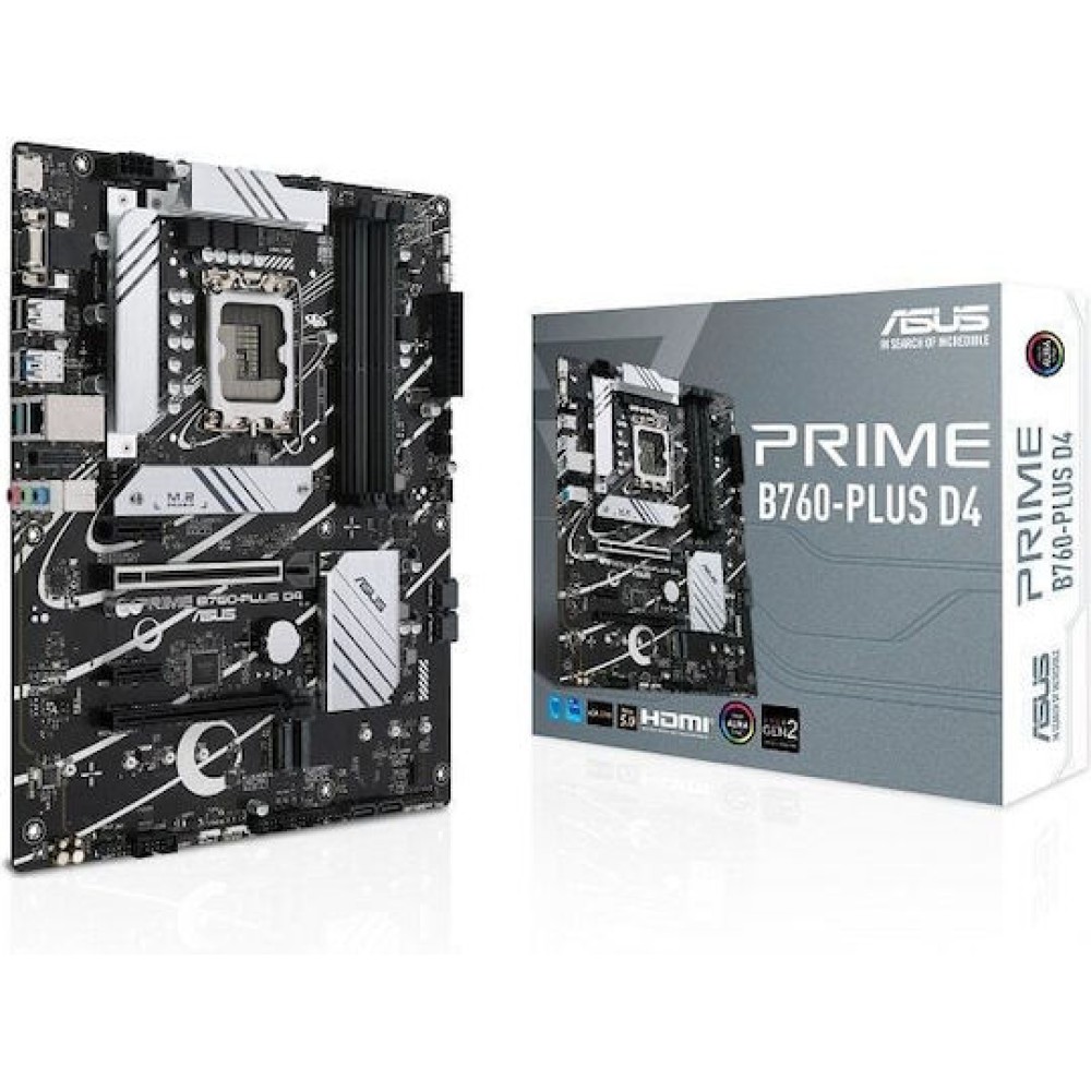 Asus Prime B760-Plus D4 Motherboard ATX με Intel 1700 Socket 90MB1CW0-M0EAY0