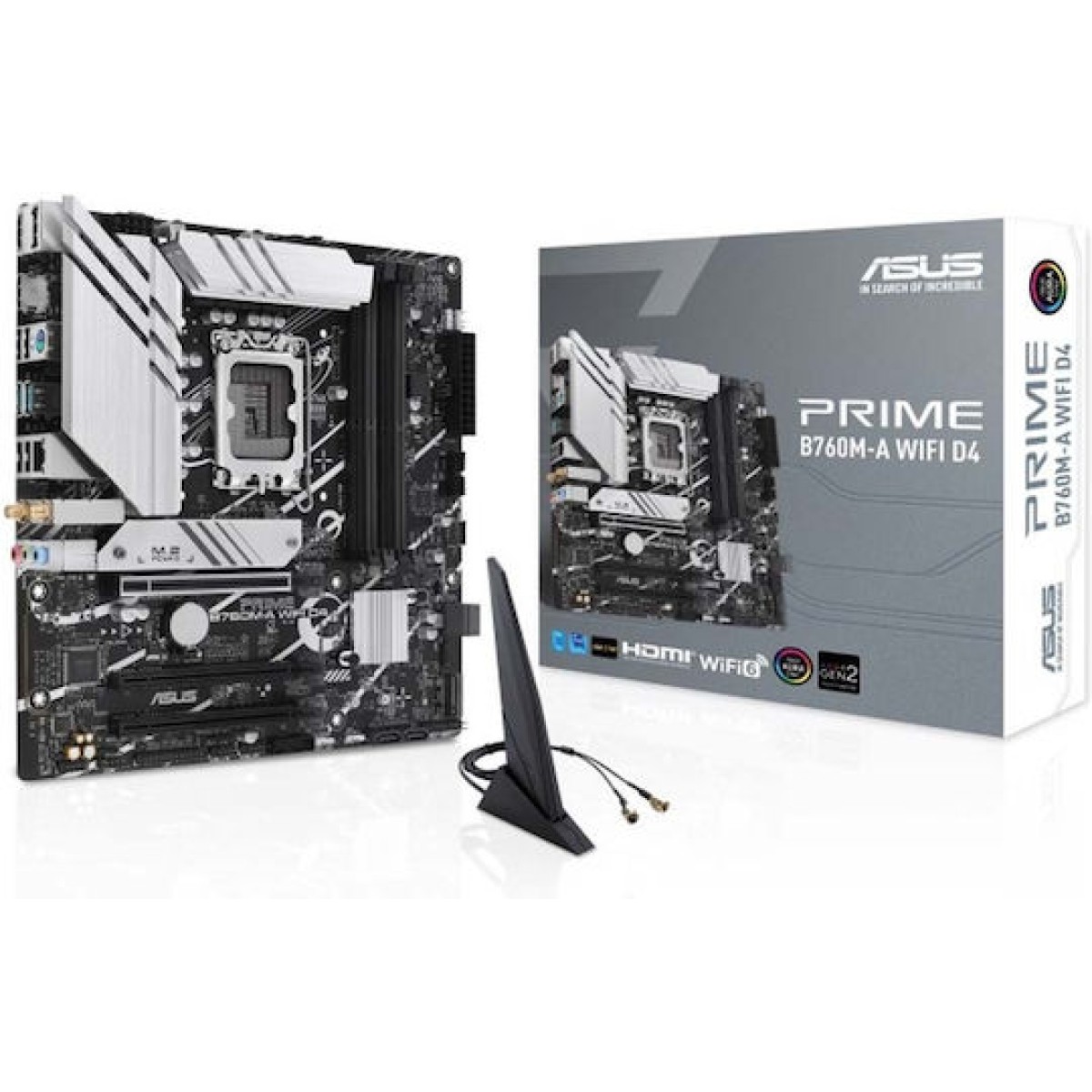 Asus Prime B760M-A WIFI D4 Motherboard Micro ATX με Intel 1700 Socket 90MB1CX0-M0EAY0