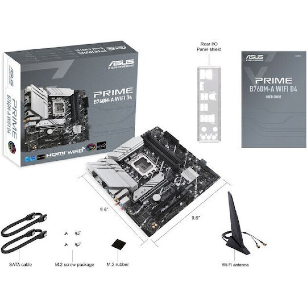 Asus Prime B760M-A WIFI D4 Motherboard Micro ATX με Intel 1700 Socket 90MB1CX0-M0EAY0