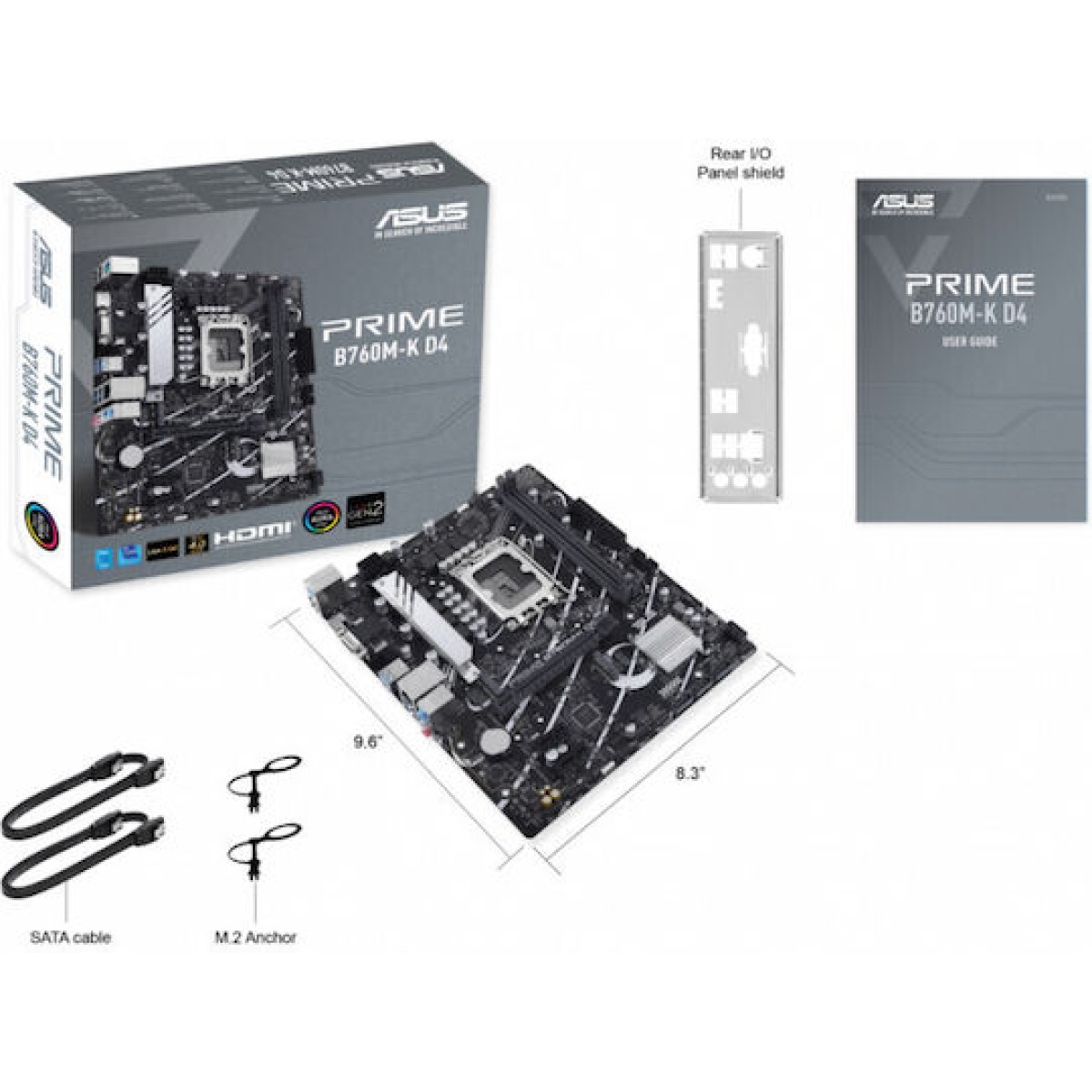 Asus PRIME B760M-K D4 Motherboard Micro ATX με Intel 1700 Socket 90MB1DS0-M0EAY0