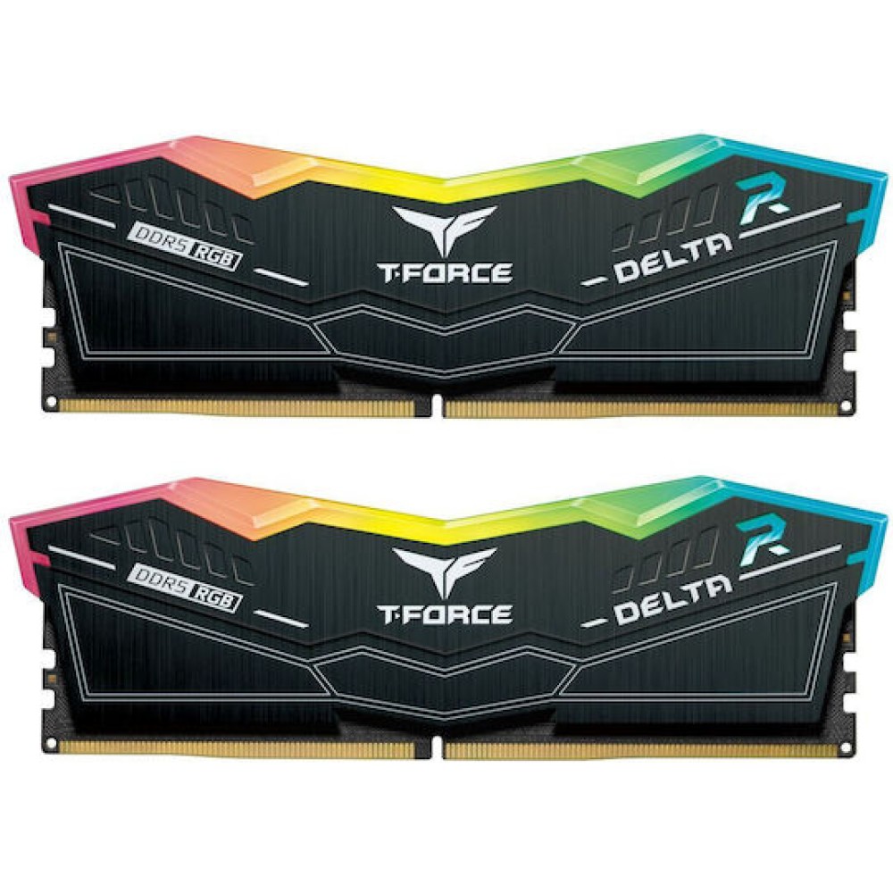 TeamGroup T-Force Delta RGB DDR5 32GB RAM με 2x16GB Modules και Ταχύτητα 7800 για Desktop