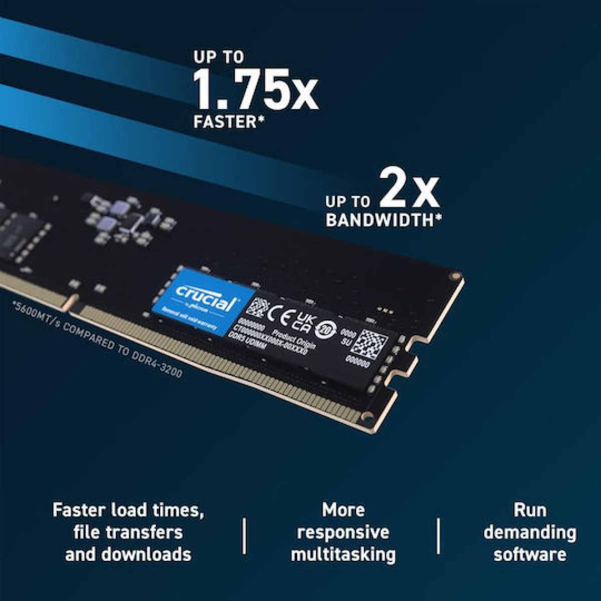 Crucial DDR5 με Module 1x16GB και Ταχύτητα 5600 για Desktop