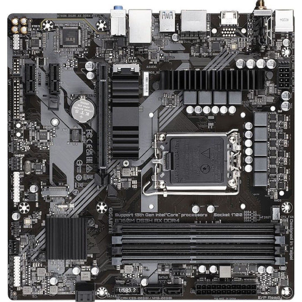Gigabyte B760M DS3H AX DDR4 rev. 1.x Wi-Fi Motherboard Micro ATX με Intel 1700 Socket