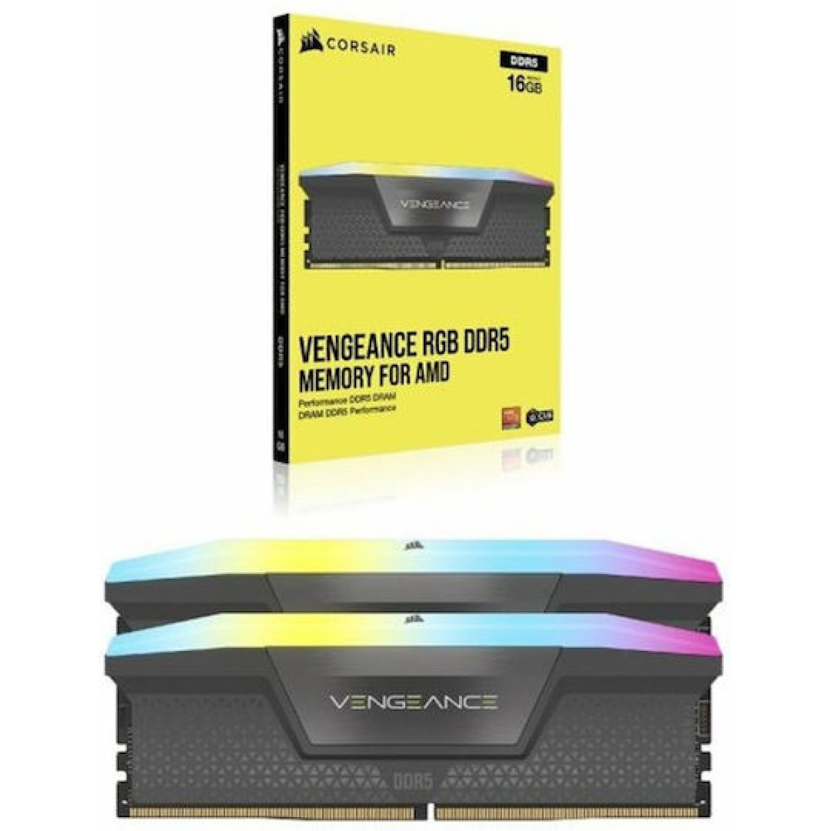 Corsair Vengeance RGB DDR5 32GB RAM με 2x16GB Modules και Ταχύτητα 6000 για Desktop