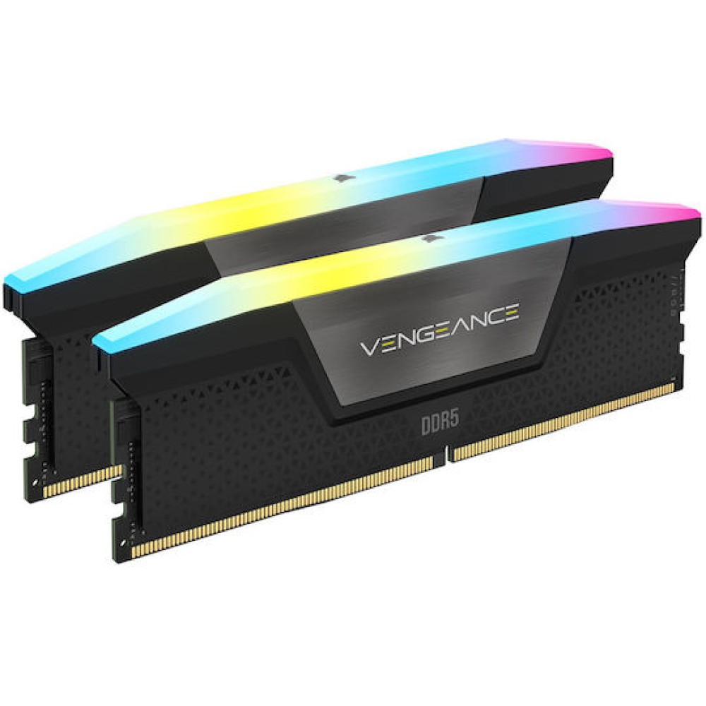 Corsair Vengeance RGB DDR5 32GB RAM με 2x16GB Modules και Ταχύτητα 6400 για Desktop
