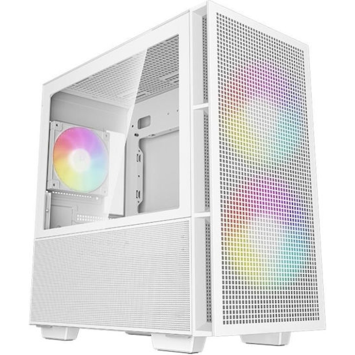 Deepcool CH360 Micro Tower Κουτί Υπολογιστή με Πλαϊνό Παράθυρο και RGB Φωτισμό Λευκό