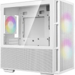 Deepcool CH360 Micro Tower Κουτί Υπολογιστή με Πλαϊνό Παράθυρο και RGB Φωτισμό Λευκό