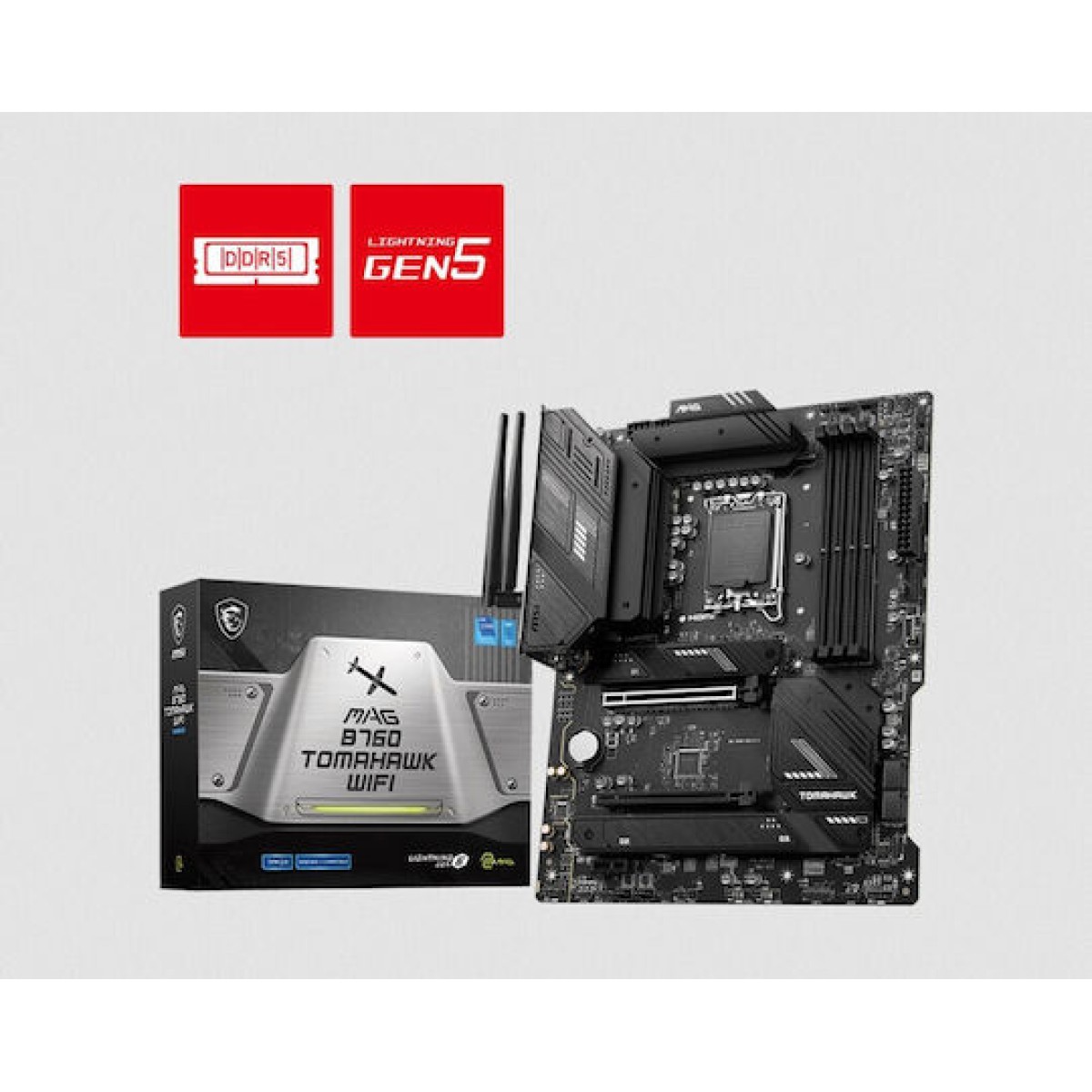 MSI MAG B760 TOMAHAWK WIFI Motherboard ATX με Intel 1700 Socket 7D96-003R