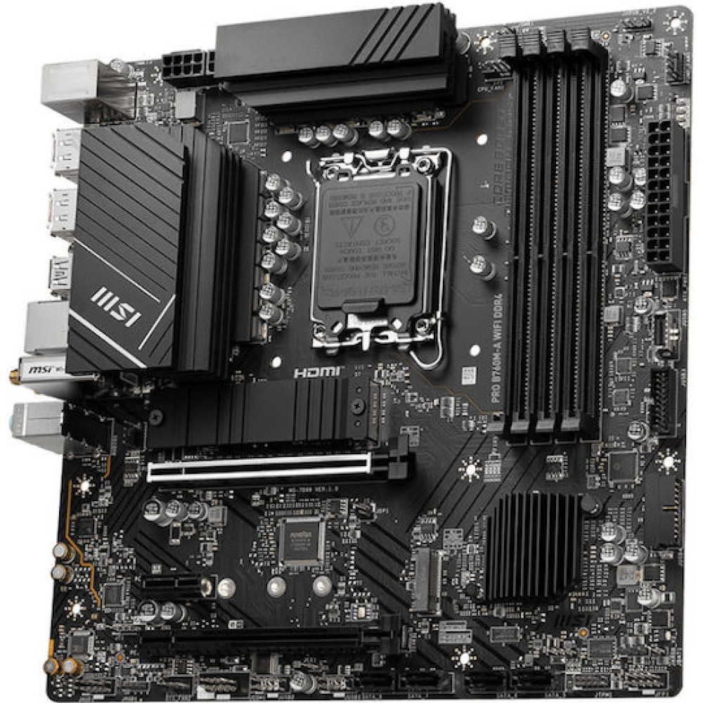 MSI Pro B760M-A WIFI DDR4 Motherboard Micro ATX με Intel 1700 Socket 7D99-001R