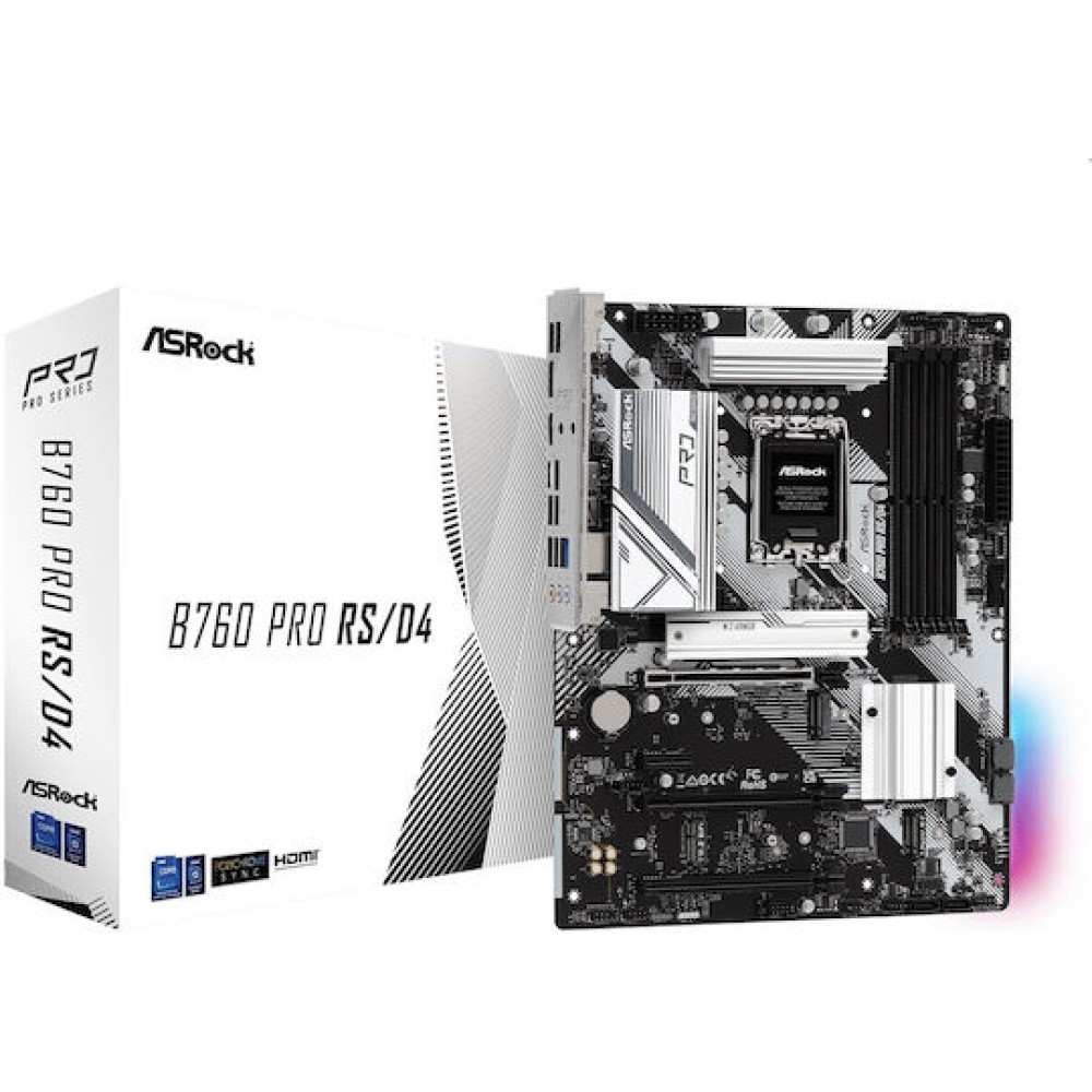 ASRock B760 PRO RS/D4 Motherboard ATX με Intel 1700 Socket 90-MXBL80-A0UAYZ