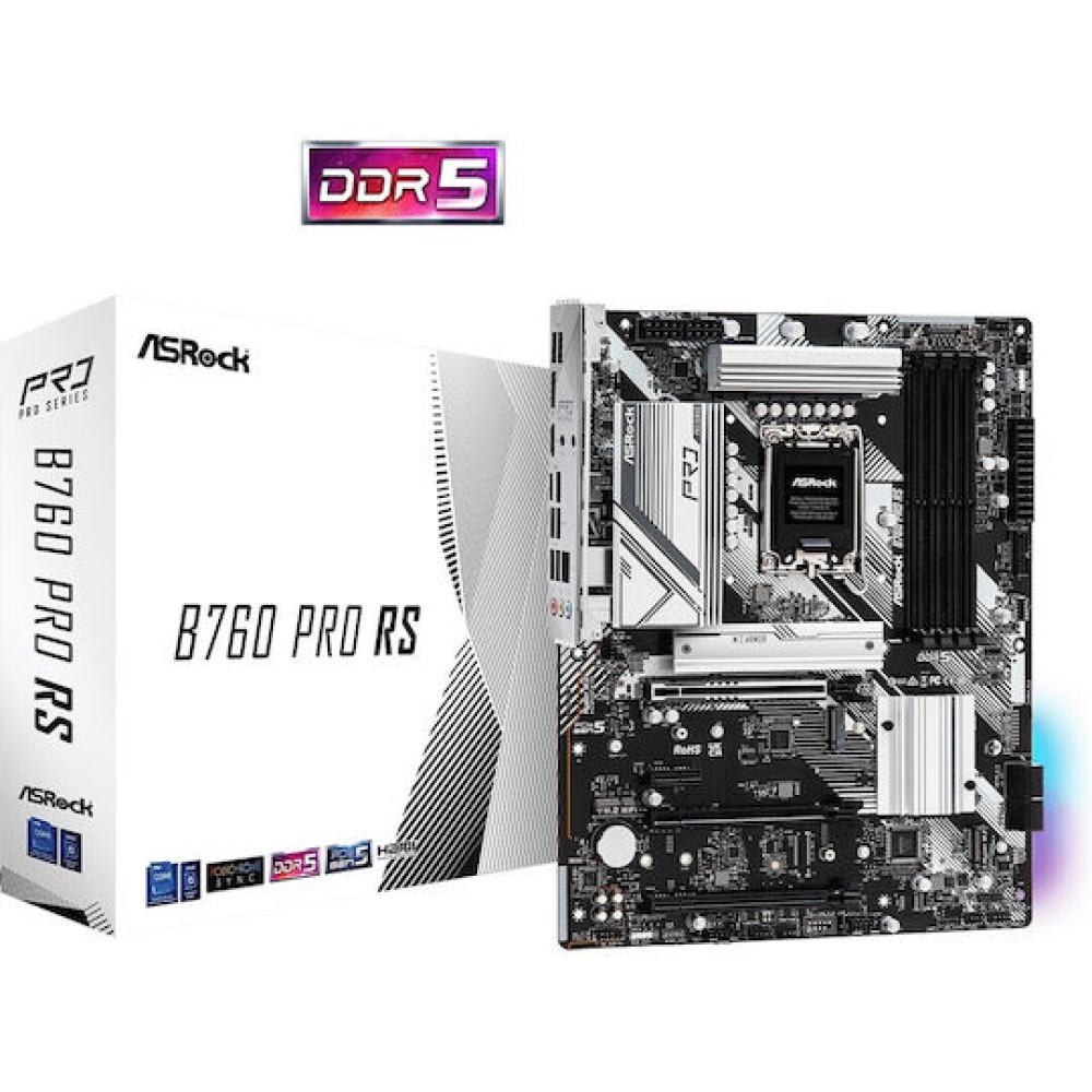 ASRock B760 PRO RS Motherboard ATX με Intel 1700 Socket 90-MXBKS0-A0UAYZ