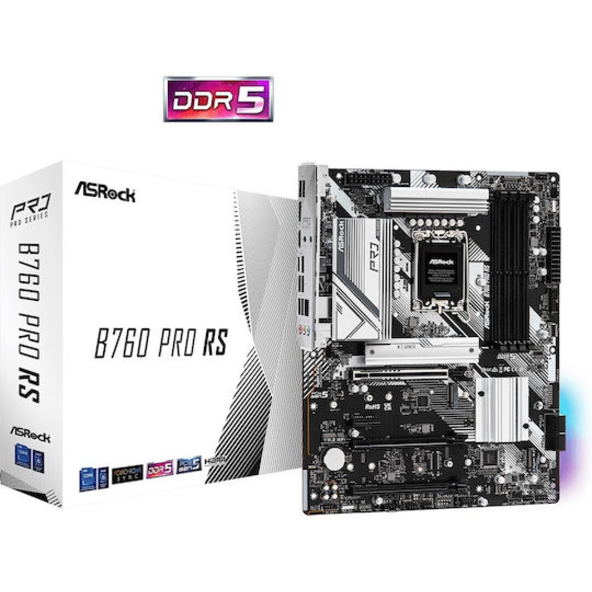 ASRock B760 PRO RS Motherboard ATX με Intel 1700 Socket 90-MXBKS0-A0UAYZ