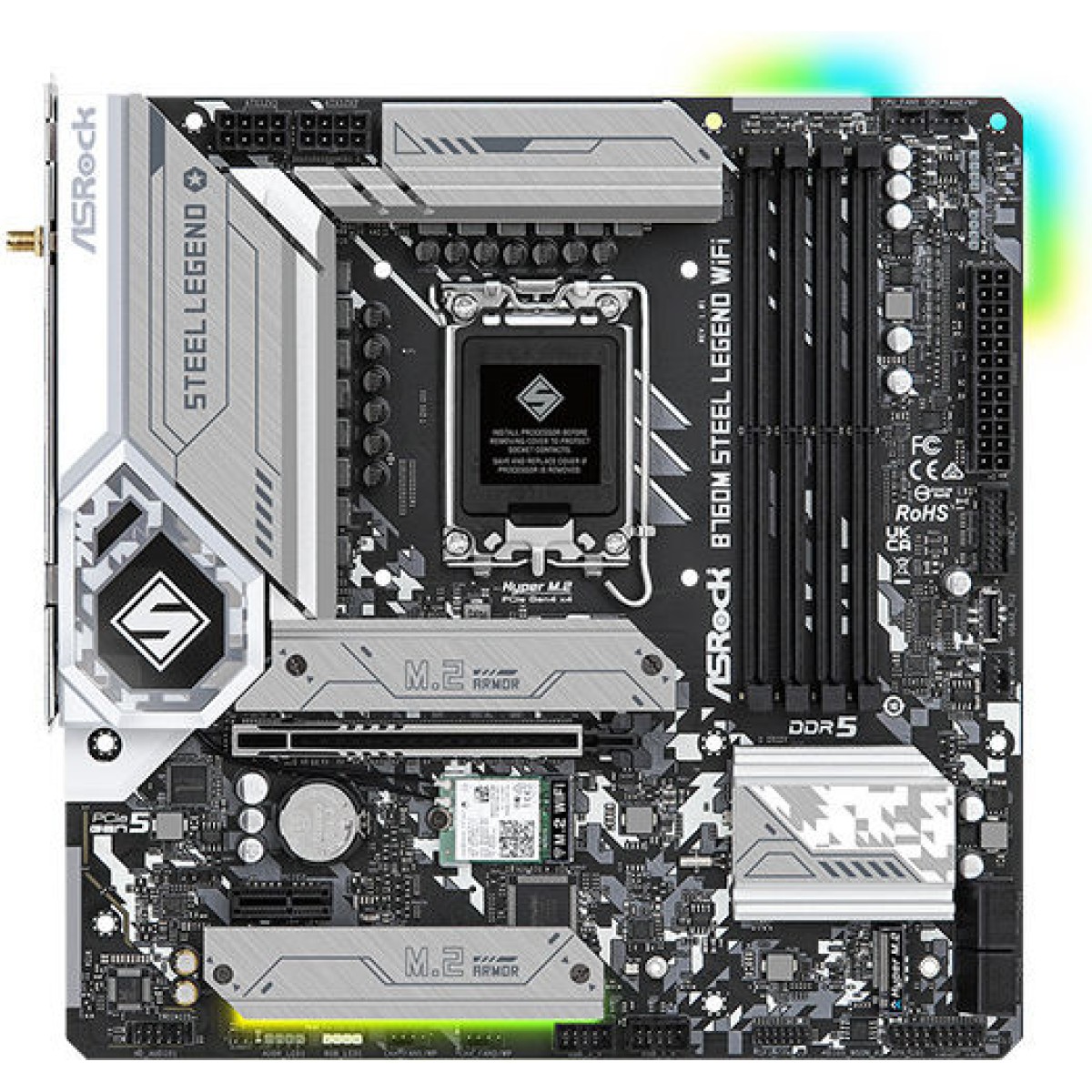 ASRock B760M Steel Legend WiFi Motherboard Micro ATX με Intel 1700 Socket 90-MXBL70-A0UAYZ