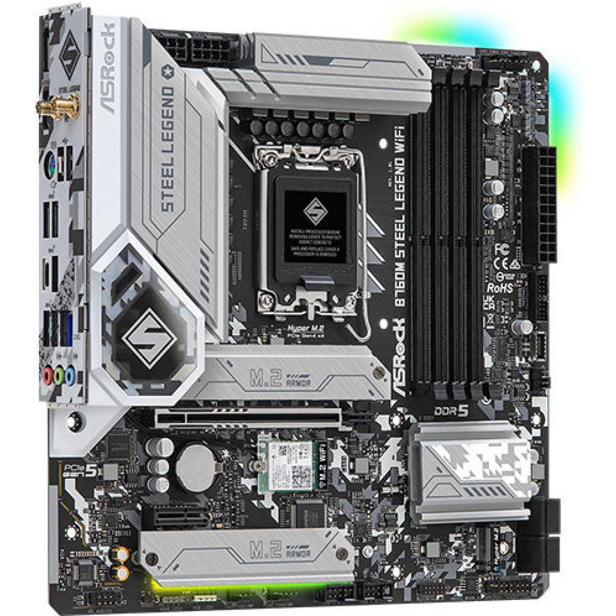 ASRock B760M Steel Legend WiFi Motherboard Micro ATX με Intel 1700 Socket 90-MXBL70-A0UAYZ