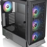 Thermaltake Ceres 500 TG Gaming Midi Tower Κουτί Υπολογιστή με Πλαϊνό Παράθυρο και RGB Φωτισμό Μαύρο