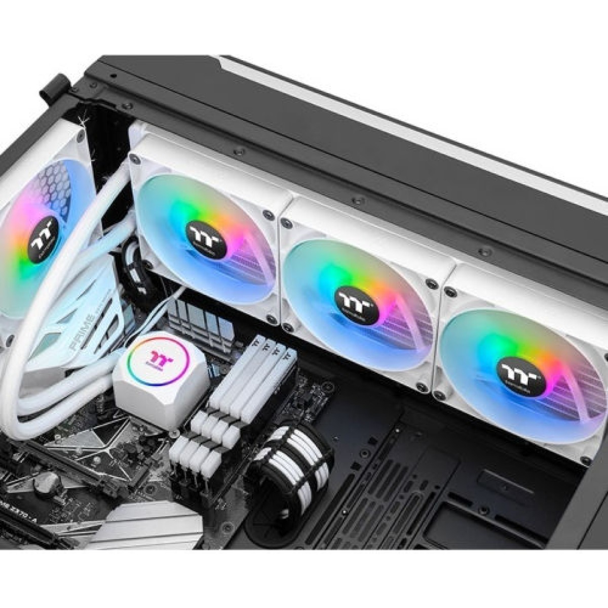 Thermaltake TH420 ARGB Sync Υδρόψυξη Επεξεργαστή Τριπλού Ανεμιστήρα 140mm για Socket AM4/AM5/1700/1200/115x Λευκή