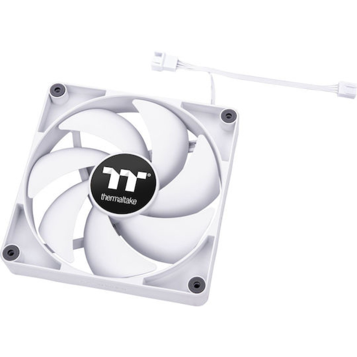 Thermaltake CT140 Case Fan με Λευκό Φωτισμό και Σύνδεση 4-Pin PWM 2τμχ Λευκό