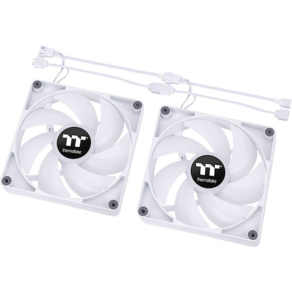 Thermaltake CT120 Case Fan με ARGB Φωτισμό και Σύνδεση 3-Pin / 4-Pin PWM 2τμχ Λευκό