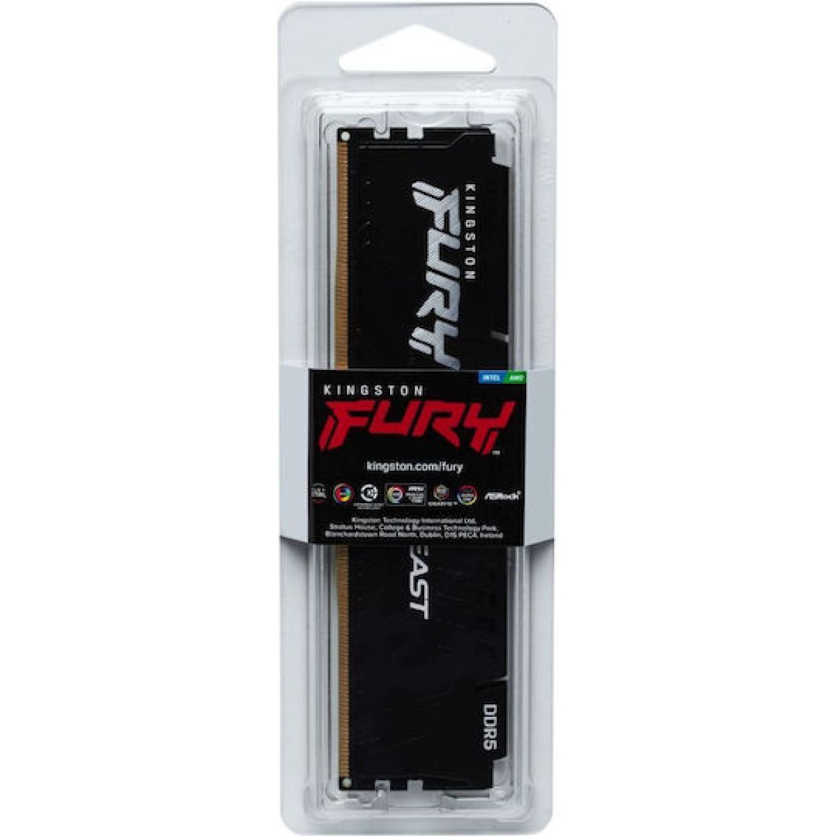 Kingston Fury Beast DDR5 με Module 1x8GB και Ταχύτητα 5600 για Desktop
