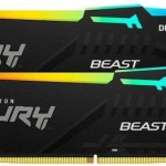Kingston Fury Beast RGB DDR5 16GB RAM με 2x8GB Modules και Ταχύτητα 6000 για Desktop