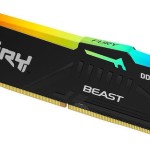Kingston Fury Beast RGB DDR5 με Module 1x32GB και Ταχύτητα 6000 για Desktop