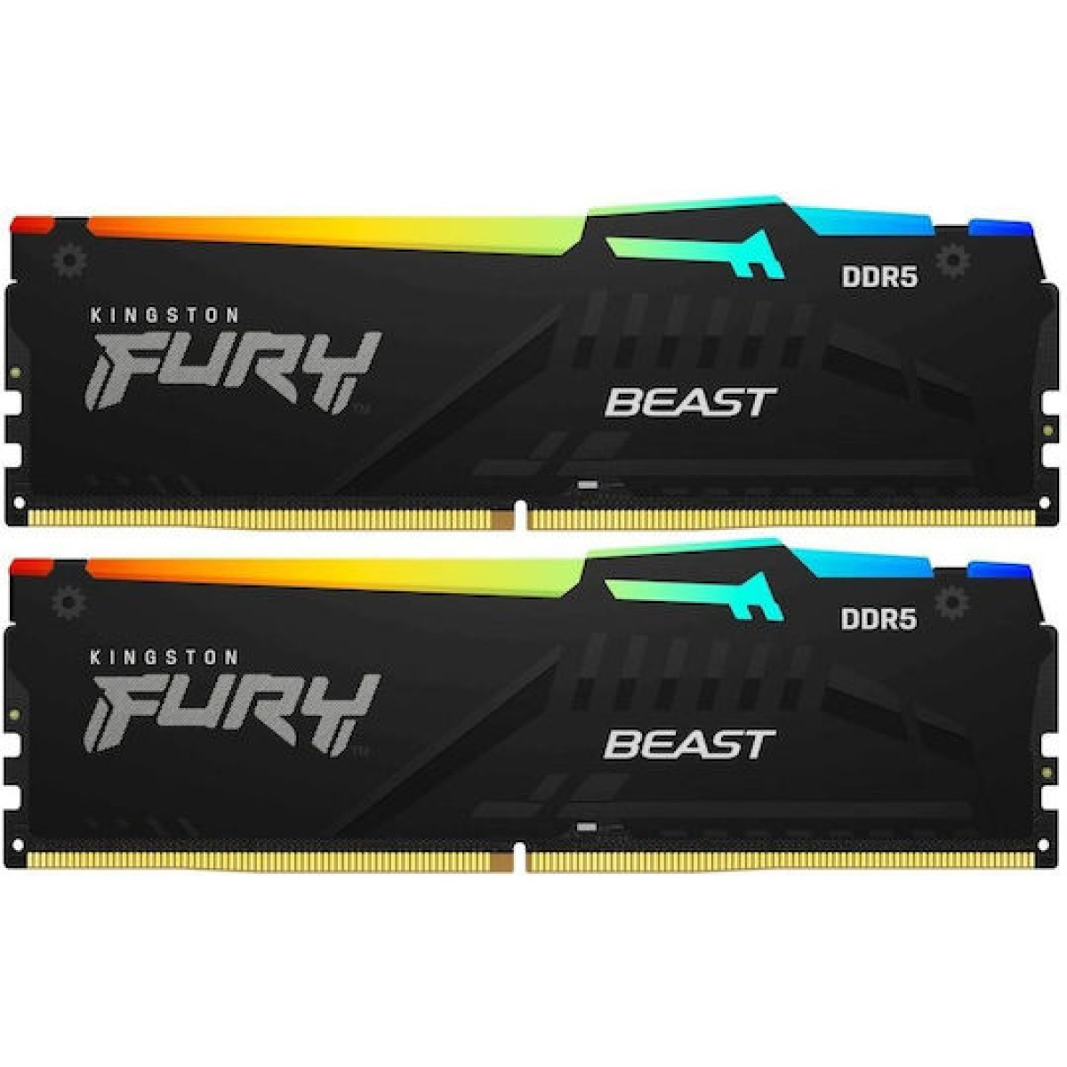 Kingston Fury Beast RGB DDR5 64GB RAM με 2x32GB Modules και Ταχύτητα 5600 για Desktop