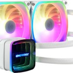 Enermax Aquafusion ADV Υδρόψυξη Επεξεργαστή Διπλού Ανεμιστήρα 120mm για Socket AM4/AM5/1700/1200/115x με RGB Φωτισμό Λευκή