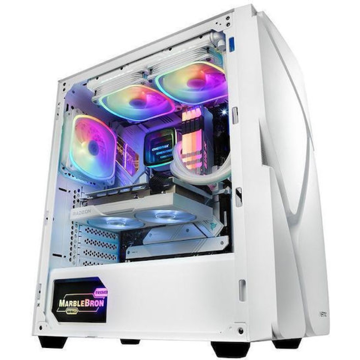 Enermax Aquafusion ADV Υδρόψυξη Επεξεργαστή Διπλού Ανεμιστήρα 120mm για Socket AM4/AM5/1700/1200/115x με RGB Φωτισμό Λευκή