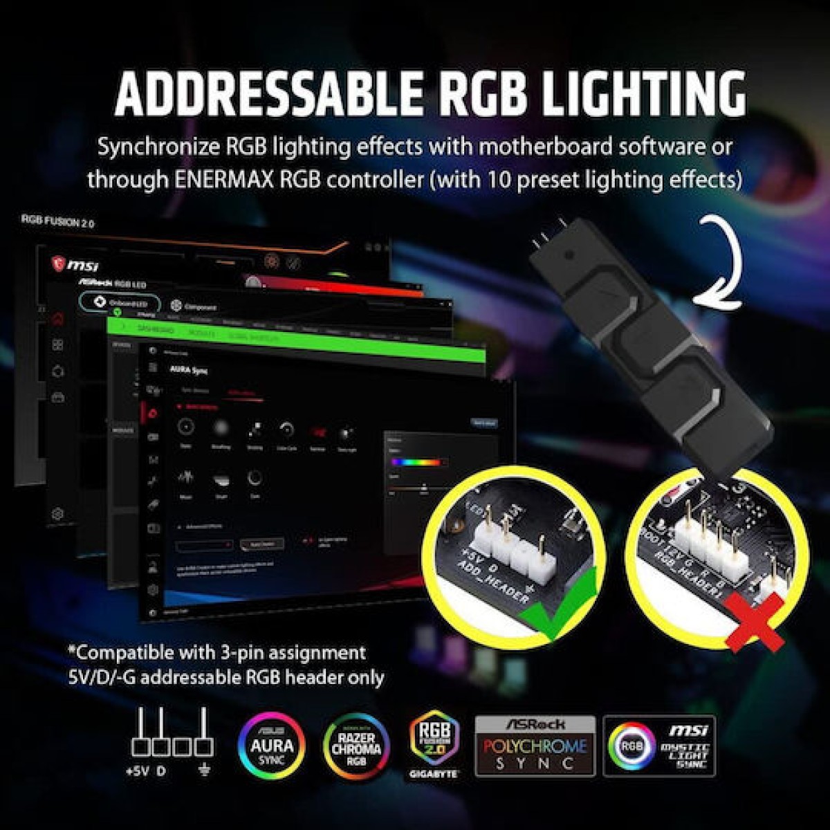 Enermax Aquafusion ADV Υδρόψυξη Επεξεργαστή Διπλού Ανεμιστήρα 120mm για Socket AM4/AM5/1700/1200/115x με RGB Φωτισμό Λευκή